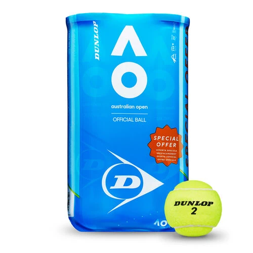 Dunlop Australian Open 2x 4 Ball Tube 4 Dunlop Australian Open 2x 4 Ball Tube - Image 2