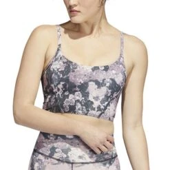 ADIDAS Yoga Light-Support Long Line All Over Print Sports Bras Women -Tennis Discount Store 17102000 13