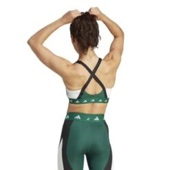 ADIDAS PWI Medium-Sport Tech-Fit Color Block Sports Bras Women -Tennis Discount Store 18520000 14